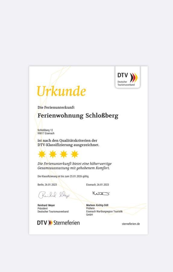 Ferienwohnung Schlossberg Wohnung 2 Eisenach Eksteriør billede